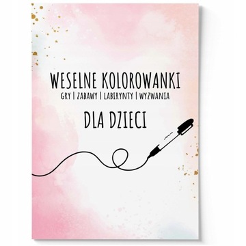 Kolorowanki weselne dla dzieci ślub wesele PDF