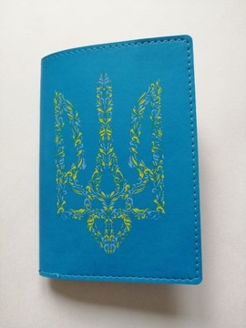 Etui pokrowiec case na paszport Ukraina, skórzane.