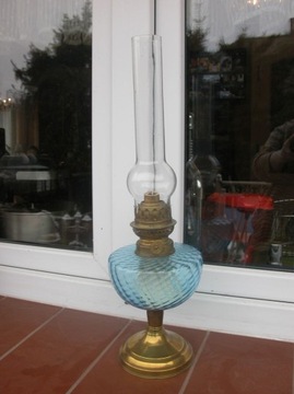 lampa naftowa niebieska 50cm 