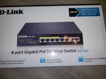 Switch D-LINK dgs-1008p poe