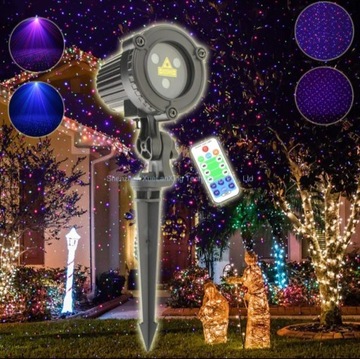 Projektor laserowy RGB świąteczny kropeczki