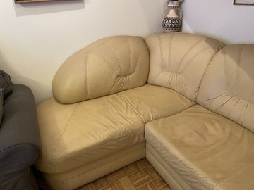 Sofa rozkładana z funkcją spania skóra