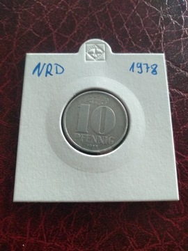 Moneta Niemcy NRD 10 fenigów 1978