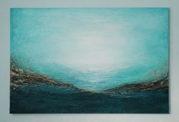 obraz ręcznie malowany "głębia'