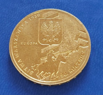 Moneta 2 zł 90.rocznica bitwy Warszawskiej