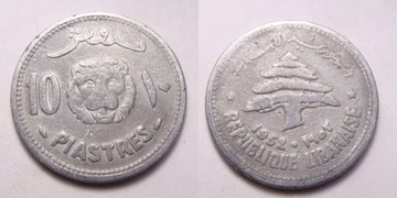 Liban 10 piastres 1952 r RZADKA