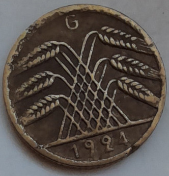 Niemcy Weimar 5 Rentenpfennig, 1924 G