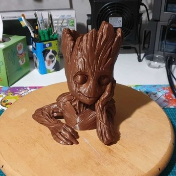 Groot - wydruk 3D, kwiatki