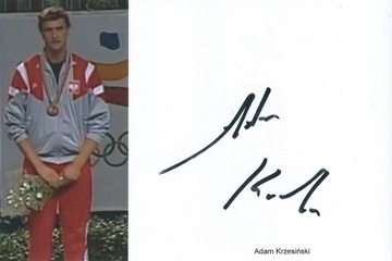 Adam KRZESIŃSKI autograf! SREBRO IO 1996 BRĄZ 1992