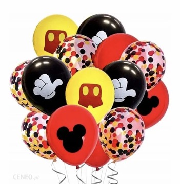 Balony Zestaw Urodziny Myszka Miki Mickey Minnie