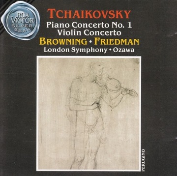 Tchaikovsky / Piano Conc 1 ,Violin Conc / Browning ,Friedman ,Ozawa