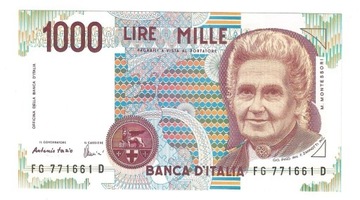 1000 Lirów 1990 UNC