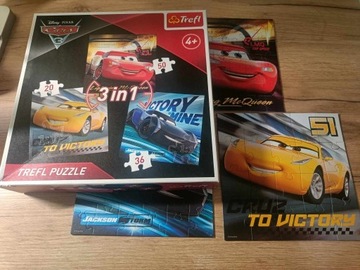 Puzzle Trefl Cars Disney Auta 3w1