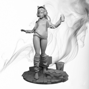 Figurka druk 3D żywica " Gamer Girl "-12cm