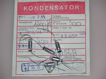 KONDENSATOR FOLIOWY KSF 020- 1200p-400V -5SZT