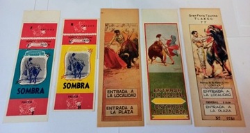 Stare bilety z lat 70 na corridę z Meksyku