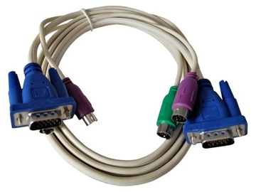 Kabel Przewód KVM, D-SUB VGA PS/2 1,8M