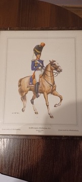 Obraz żołonierz na koniu