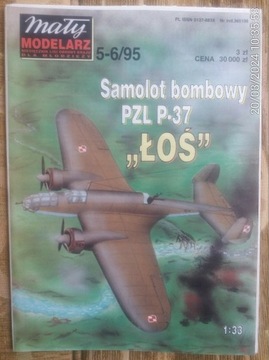 Mały Modelarz 5-6/95 Samolot bombowy PZLP-37 "ŁOŚ"