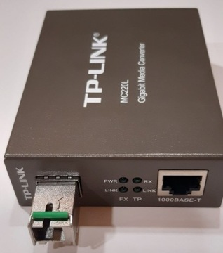 Zestaw 2xMedia konwerter TP-Link MC220L i 2xMedium moduł SFP 1.25G