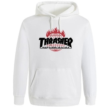 Bluza męska z kapturem nowa z napisem THRASHER 