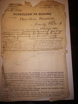 POZWOLENIE NA BUDOWĘ 1936