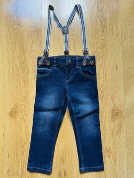 Spodnie jeansowe z szelkami Lupilu rozmiar 98 