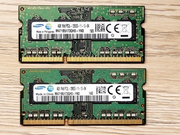 Pamięć RAM 2x 4GB Samsung DDR3L 1600 MHz