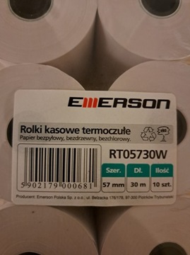 Rolki termiczne 57x30m 10szt EMERSON rt05730wkbpaf