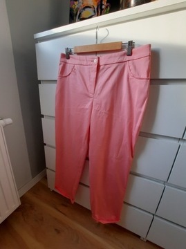 Potis & Verso różowe Spodnie eleganckie cygaretki