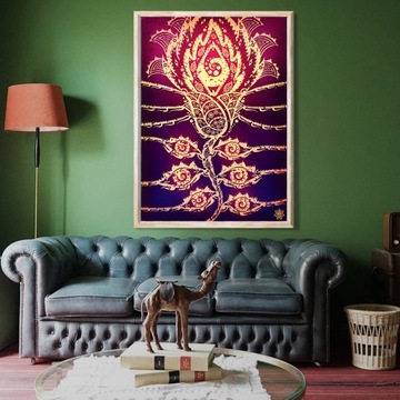 FIREPLANT PURPLE Print 42x59cm (A2) - Dżuls Art