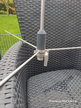 Antena bazowa VHF ok. 118 cm + przeciwwagi