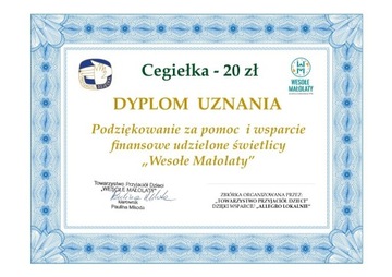 Cegiełka 20 zł, Dyplom Uznania "Wesołe Małolaty"