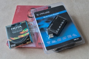 Filtr Hoya ND8 52 czytnik SD AMD FIFA 20 steelbook