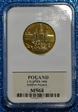 2 ZŁ PAŁAC POTOCKICH 1999 MS68