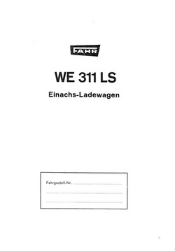 Katalog części Deutz Fahr  WE 311 LS
