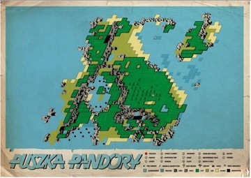 Gra Puszka Pandory ZX Spectrum - sama mapa A3