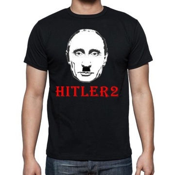 Koszulka T-shirt Hitler Putin Krótki Rękaw.