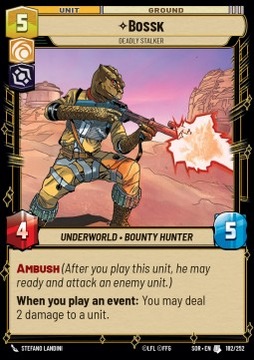 BOSSK (Uncommon ) Star Wars Unlimited