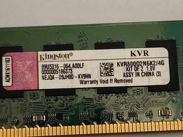 Pamięć RAM DDR2 KVR800D2N6K2/4G