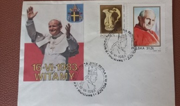 Jan Paweł II-koperty ze znaczkiem 