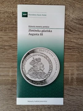 20 ZŁ ZŁOTÓWKA GDAŃSKA AUGUSTA III FOLDER PL 