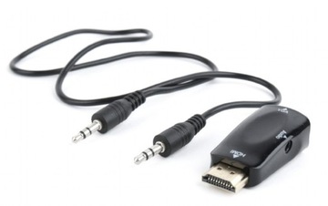 Adapter konwerter  Gembird HDMI do VGA + audio 02