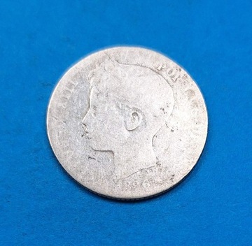 Hiszpania 1 peseta 1896, Alfons XIII, srebro 0,835
