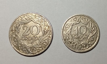 Monety 10 groszy , 20 groszy  1923