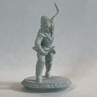 Figurka Łotr Asasyn Kobieta Druk 3D 32 MM Żywica