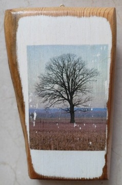 Obraz - drzewo, rękodzieło, handmade, decoupage
