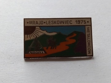 Przypinka Rajd Leskowiec 1975 r 