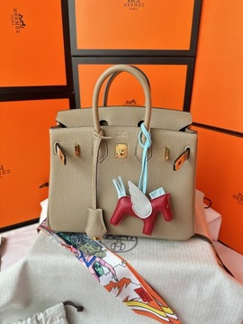 Torebka Birkin 25 Beige Leather 