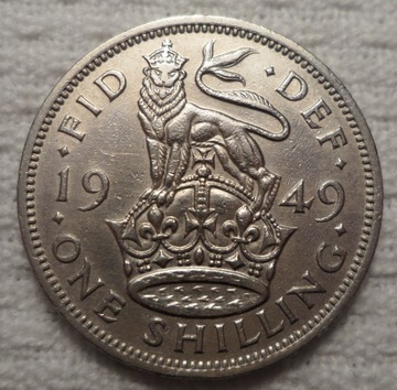 UK Brytania Jerzy VI Szyling Shilling 1949 Anglia